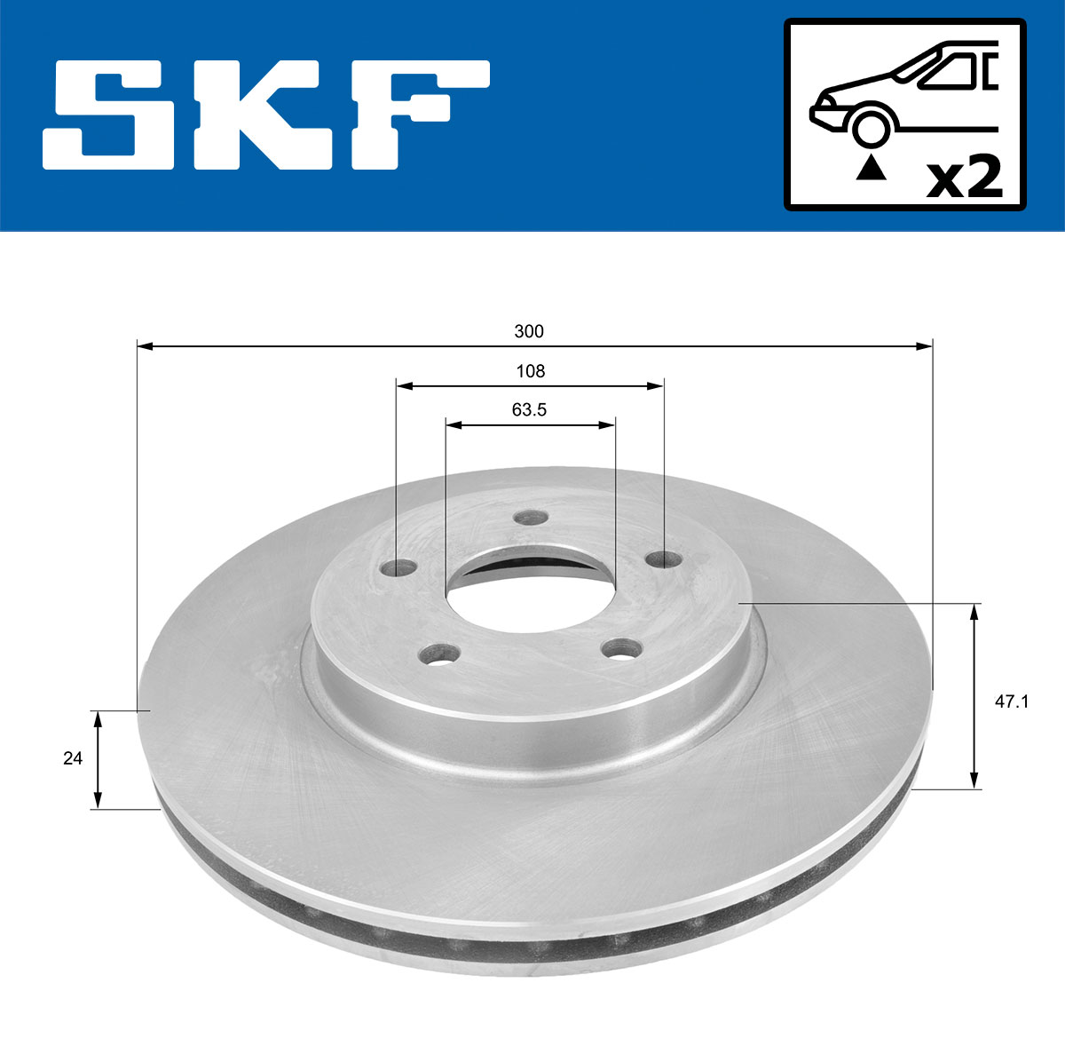 SKF VKBD 80015 V2 Disc frana